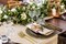 Trendables Plastic Plates for Party Fancy Plastic Dinner Plates For Guest 7.5 inch Dessert Plates & 10 Inch Thin Delicate Disposable Dinnerware Charger Plate Set